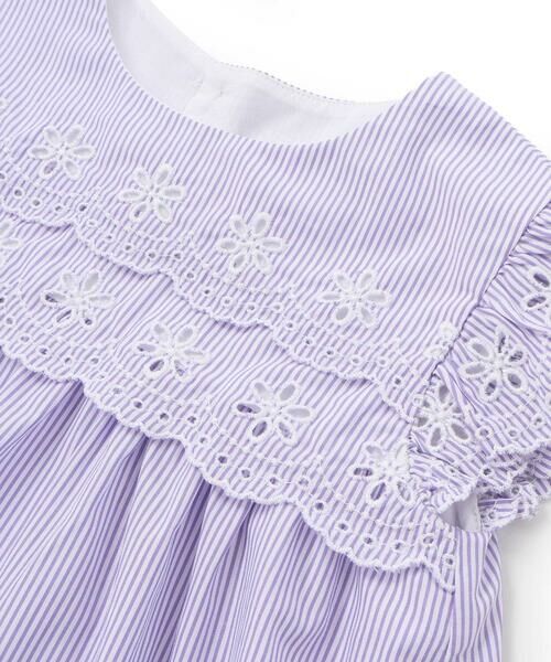 Tartine et Chocolat / タルティーヌ エ ショコラ シャツ・ブラウス | 【お揃い】パンチングレーススカラップ切り替えフリル袖ブラウス(100〜140cm) | 詳細17