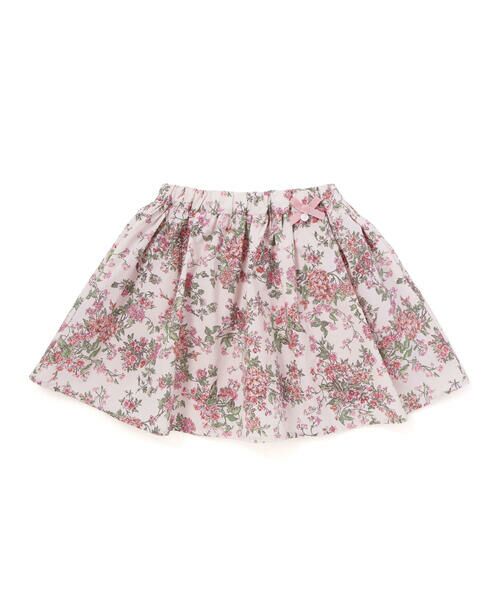 Tartine et Chocolat / タルティーヌ エ ショコラ ショート・ハーフ・半端丈パンツ | 【お揃い】リバティ(Celine)ナイロンリップストップﾟインナーショーツ付きスカート(90〜140cm)（ピンク系）