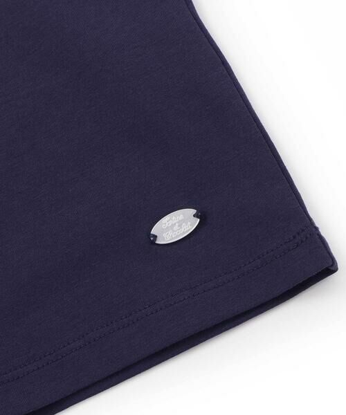 Tartine et Chocolat / タルティーヌ エ ショコラ Tシャツ | 飾りパールボタン付きフリル前立てパフスリーブTシャツ | 詳細8