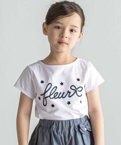 Tartine et Chocolat / タルティーヌ エ ショコラ Tシャツ | ベア天竺 ロープ刺しゅうロゴTシャツ(90〜140cm)