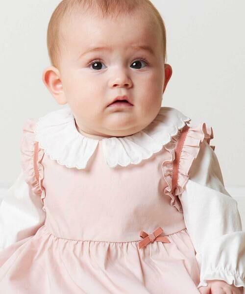 Tartine et Chocolat / タルティーヌ エ ショコラ ベビー・キッズウエア | スカラップ刺しゅう襟付き スーピマスムース シャツブラウス ベビー(70~90cm) | 詳細3