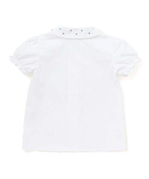 Tartine et Chocolat / タルティーヌ エ ショコラ Tシャツ | フレームラインストーン襟付きパフスリーブ ブラウス(90~140cm) | 詳細5
