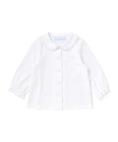 Tartine et Chocolat / タルティーヌ エ ショコラ ベビー・キッズウエア | 【お揃い】シルケットスムース 襟レース長袖ブラウス ベビー(70〜90cm)