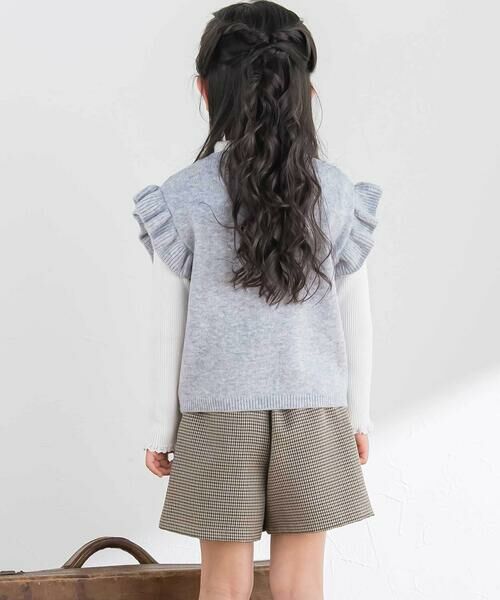 Tartine et Chocolat / タルティーヌ エ ショコラ ショート・ハーフ・半端丈パンツ | 千鳥チェック ラップスカート風ショートパンツ(90~140cm) | 詳細3