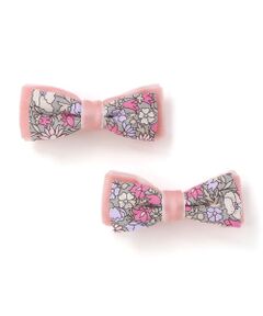 Tartine et Chocolat / タルティーヌ エ ショコラ ヘアピン | 【お揃い】リバティプリント（PETAL & DAISY）ベロアリボン ヘアクリップ