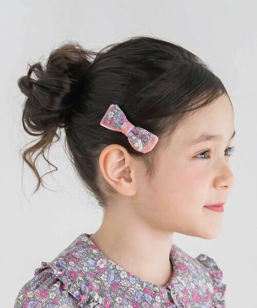 Tartine et Chocolat / タルティーヌ エ ショコラ ヘアピン | 【お揃い】リバティプリント（PETAL & DAISY）ベロアリボン ヘアクリップ | 詳細3