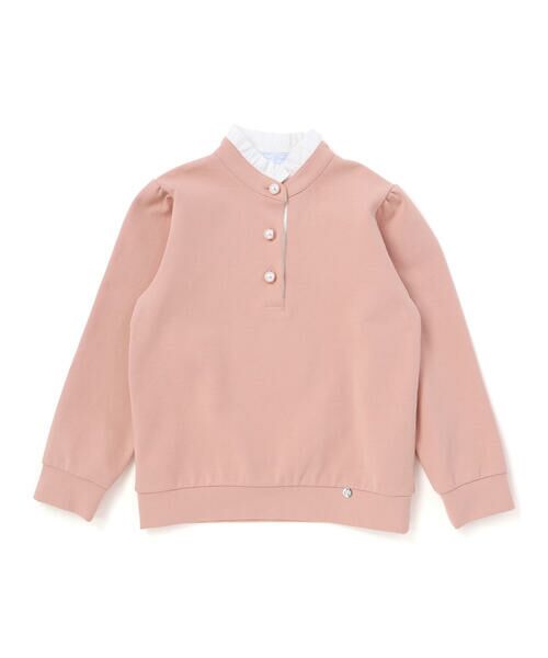 Tartine et Chocolat / タルティーヌ エ ショコラ Tシャツ | フリルスタンドカラー ポンチプルオーバー(100~140cm) | 詳細8
