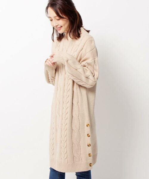 サイドボタンニットワンピース ミニ丈 ひざ丈ワンピース The Shop Tk ザ ショップ ティーケー ファッション通販 タカシマヤファッションスクエア