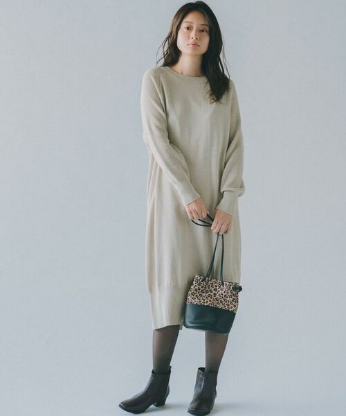 セール ストンとしたiラインシルエットのニットワンピース ミニ丈 ひざ丈ワンピース The Shop Tk ザ ショップ ティーケー ファッション通販 タカシマヤファッションスクエア