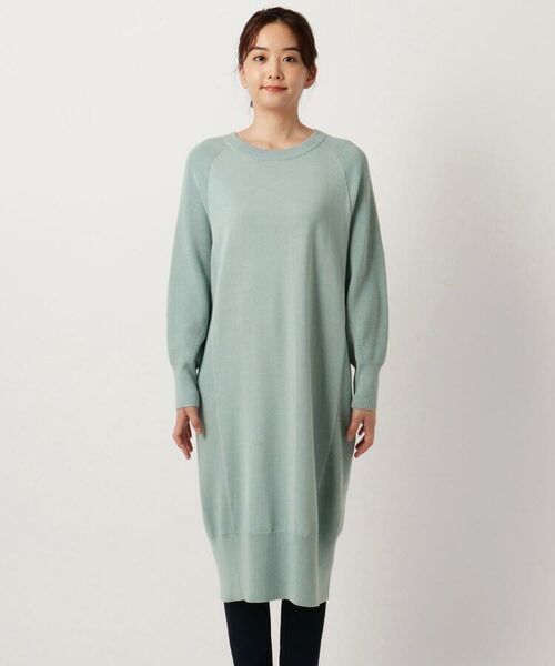 セール ストンとしたiラインシルエットのニットワンピース ミニ丈 ひざ丈ワンピース The Shop Tk ザ ショップ ティーケー ファッション通販 タカシマヤファッションスクエア