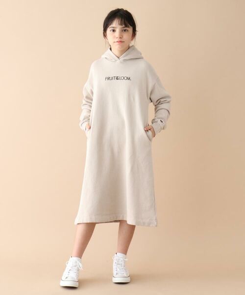 セール 150 160cm Fruits Of The Loom フルーツオブザルーム 裏起毛プルパーカーワンピース ミニ丈 ひざ丈ワンピース The Shop Tk ザ ショップ ティーケー ファッション通販 タカシマヤファッションスクエア