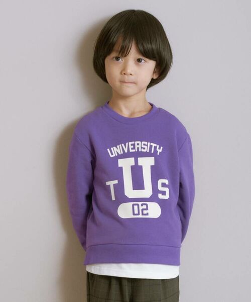 セール】 【110-140】裏起毛ロゴプリント裾レイヤードトップス （スウェット）｜THE SHOP TK ザ ショップ ティーケー  ファッション通販 タカシマヤファッションスクエア