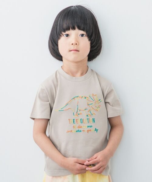 セール】 【100-140】恐竜刺繍Tシャツ （Tシャツ）｜THE SHOP TK / ザ