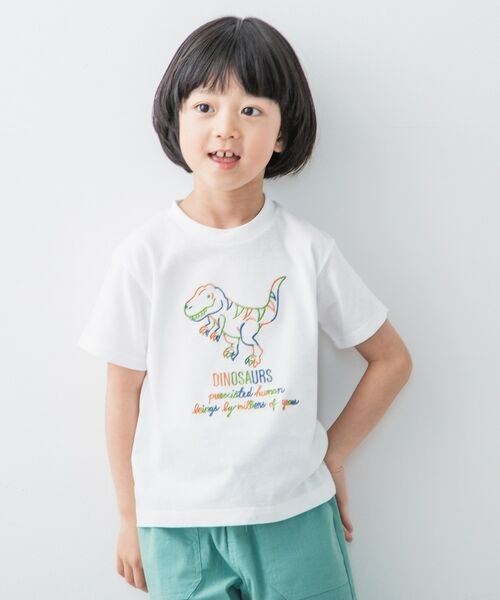 セール】 【100-140】恐竜刺繍Tシャツ （Tシャツ）｜THE SHOP TK / ザ