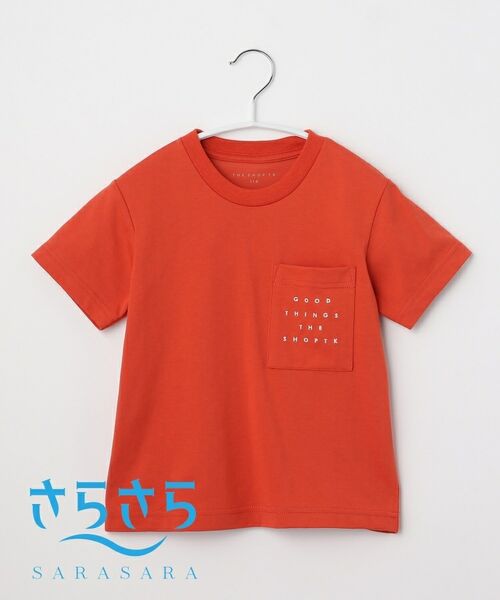 THE SHOP TK / ザ ショップ ティーケー Tシャツ | 【100-140】ポケットロゴ刺繍さらさらTシャツ | 詳細17