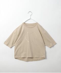 【110-150】オーガニックコットン七分袖Tシャツ