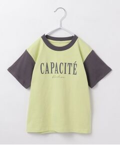 【110-150】オーガビッツ配色コットンTシャツ