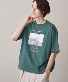 【サスティナブル素材】FRESH NATUREデザイン刺繍Tシャツ プリント