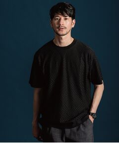 【ご好評につき再入荷！】リンクスジャカード半袖Tシャツ