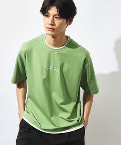 【接触冷感】ポンチフェイクレイヤードTシャツ