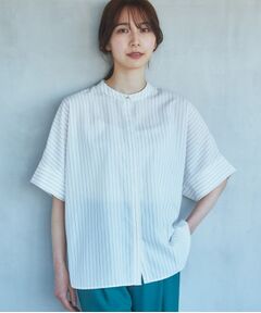 【再登場／魅せる体型カバー服／洗える】ボイルドルマンブラウス