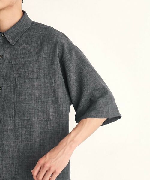 THE SHOP TK / ザ ショップ ティーケー Tシャツ | ウールライク五分袖シャツ | 詳細5
