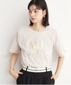 箔プリントロゴTシャツ【洗える】