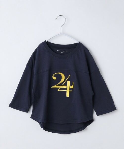 THE SHOP TK / ザ ショップ ティーケー Tシャツ | 【110-160】オーガビッツナンバー刺繍7分袖Tシャツ | 詳細15