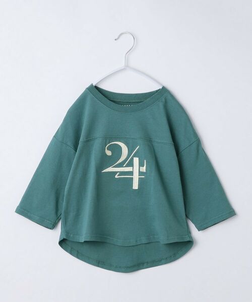 THE SHOP TK / ザ ショップ ティーケー Tシャツ | 【110-160】オーガビッツナンバー刺繍7分袖Tシャツ | 詳細7