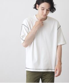 冷感ポンチステッチTシャツ 接触冷感／リラックスシルエット