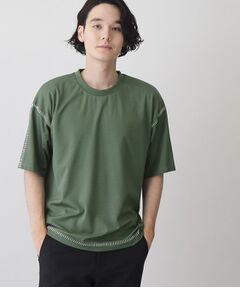 冷感ポンチステッチTシャツ 接触冷感／リラックスシルエット