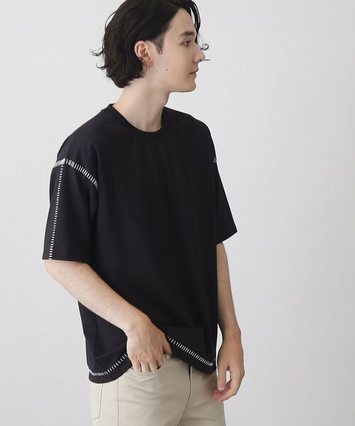 THE SHOP TK / ザ ショップ ティーケー Tシャツ | 冷感ポンチステッチTシャツ 接触冷感／リラックスシルエット | 詳細10