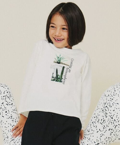 THE SHOP TK / ザ ショップ ティーケー Tシャツ | 【110－160/親子リンク】オーガビッツコットンプリントTEE長袖 | 詳細2