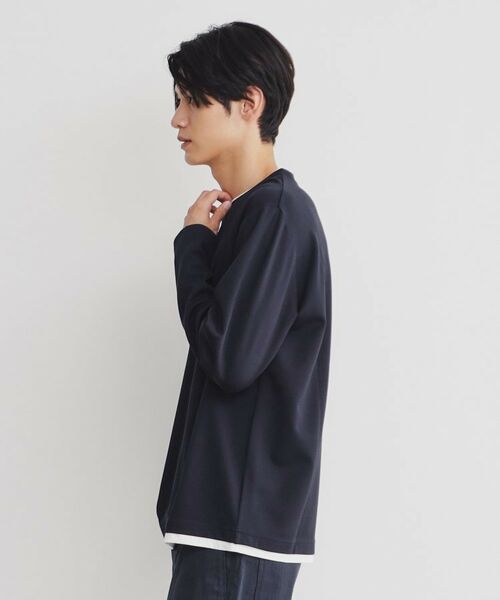 THE SHOP TK / ザ ショップ ティーケー カットソー | ポンチフェイクレイヤード長袖Tシャツ | 詳細9