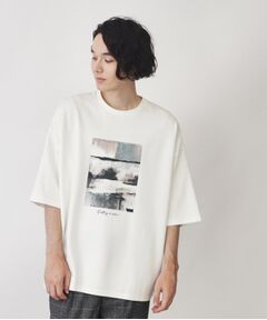 ポンチビッグシルエットプリントTシャツ