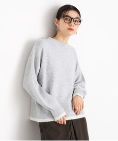 【5カラー展開/洗えるニット】ミックスメランジ×ラメニット