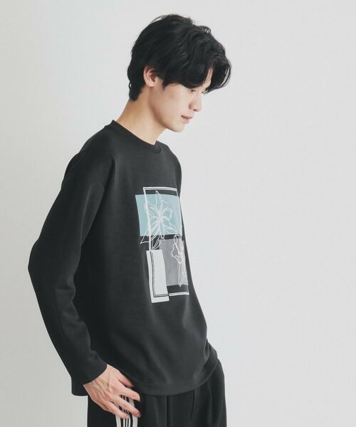 THE SHOP TK / ザ ショップ ティーケー Tシャツ | ステッチワークグラフィックロンTシャツ | 詳細1