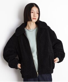 THE SHOP TK / ザ ショップ ティーケー レザーブルゾン・ジャケット | 【もこもこあたたか】マシュマロボアジップブルゾン