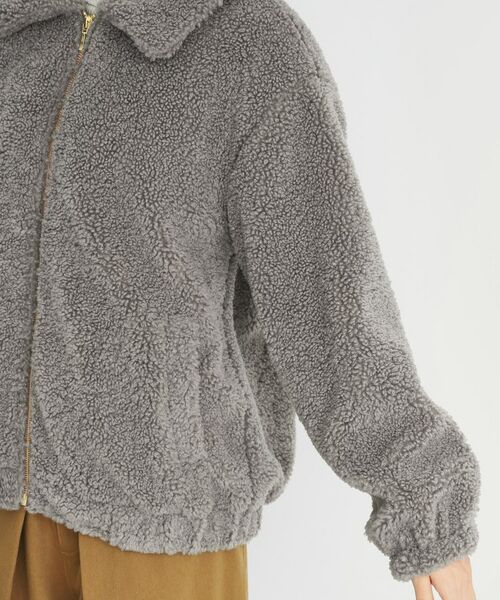 THE SHOP TK / ザ ショップ ティーケー レザーブルゾン・ジャケット | 【もこもこあたたか】マシュマロボアジップブルゾン | 詳細21