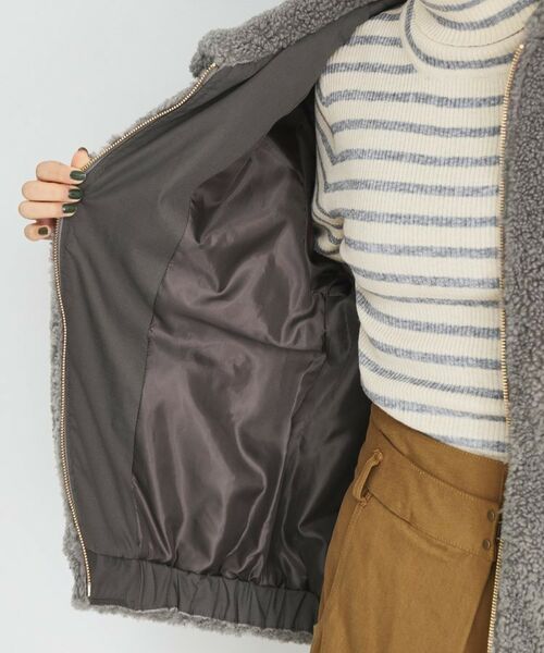 THE SHOP TK / ザ ショップ ティーケー レザーブルゾン・ジャケット | 【もこもこあたたか】マシュマロボアジップブルゾン | 詳細24