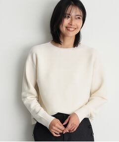 【体形カバー/毛玉になりにくい/蓄熱性】冬も着れる春色_美人ガーターニット/洗える