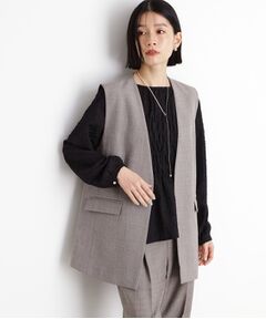 THE SHOP TK / ザ ショップ ティーケー ベスト | 【セットアップ可】リサイクルシャークスキンジレ/洗える