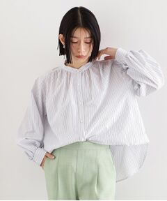 THE SHOP TK / ザ ショップ ティーケー シャツ・ブラウス | ラメストライプラグランシャツ【洗える】