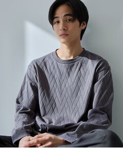 THE SHOP TK / ザ ショップ ティーケー Tシャツ | ジオメトリックリンクス長袖Tシャツ ON／OFF兼用