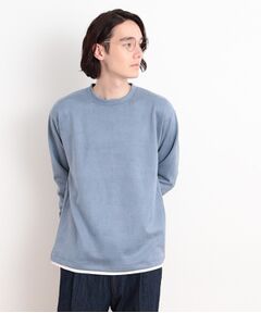 THE SHOP TK / ザ ショップ ティーケー カットソー | スウェードタッチフェイクレイヤードプルオーバー