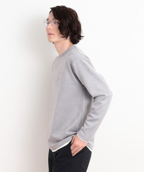 THE SHOP TK / ザ ショップ ティーケー カットソー | スウェードタッチフェイクレイヤードプルオーバー | 詳細1