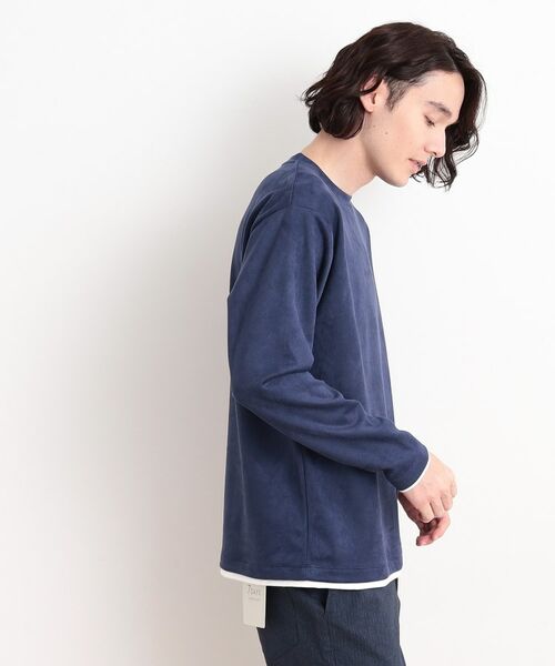 THE SHOP TK / ザ ショップ ティーケー カットソー | スウェードタッチフェイクレイヤードプルオーバー | 詳細13