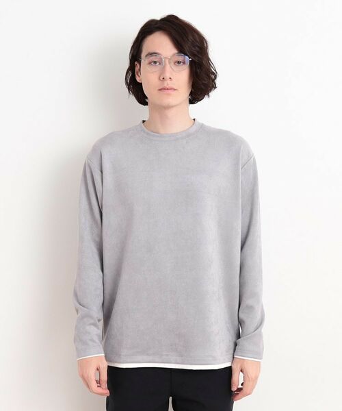 THE SHOP TK / ザ ショップ ティーケー カットソー | スウェードタッチフェイクレイヤードプルオーバー | 詳細17