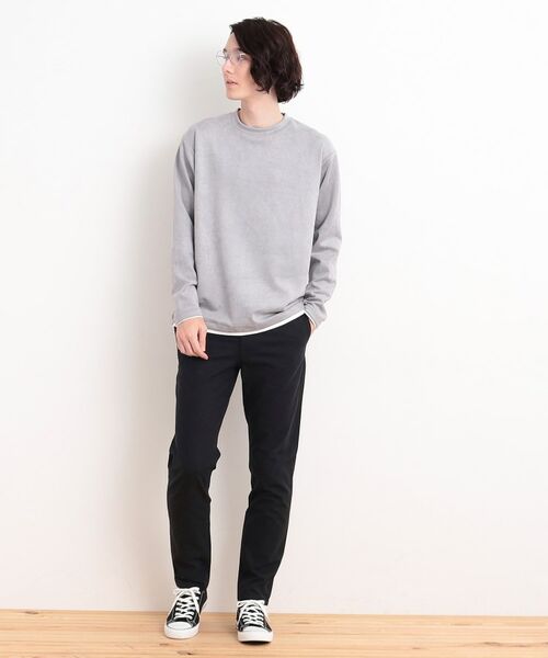 THE SHOP TK / ザ ショップ ティーケー カットソー | スウェードタッチフェイクレイヤードプルオーバー | 詳細3