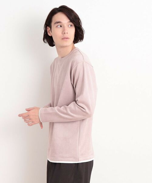 THE SHOP TK / ザ ショップ ティーケー カットソー | スウェードタッチフェイクレイヤードプルオーバー | 詳細5